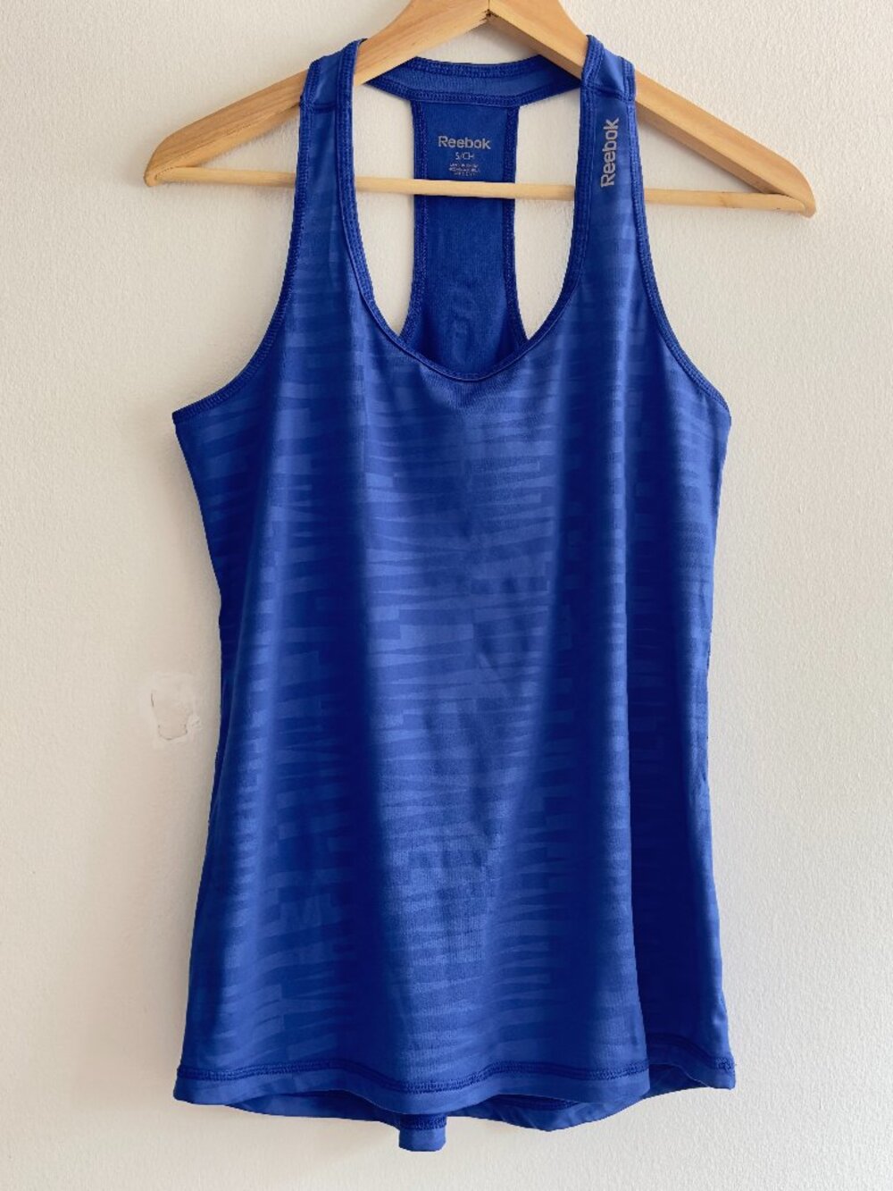 Reebok Blue Racerback Performance Tank Top – Women's Activewear - Small